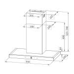 Baumatic BET954BGLX 90厘米 1000m³/h 手掃開關 煙囪式抽油煙機 (4段風速控制 + 可內循環抽風模式 + 整流板設計)